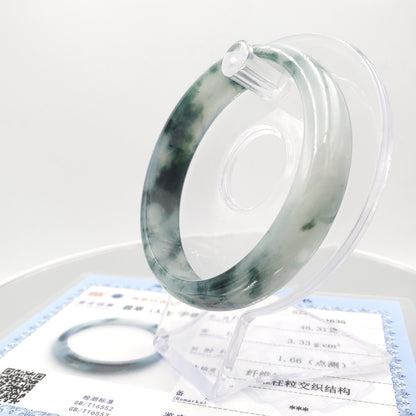 Yingmart 59mm  SZ22074635 VIP Deep Blue Veins Genuine Burmese Jade A Jaideite Jade Bangle, Vintage Jewelry, jade jewelry, Accessories