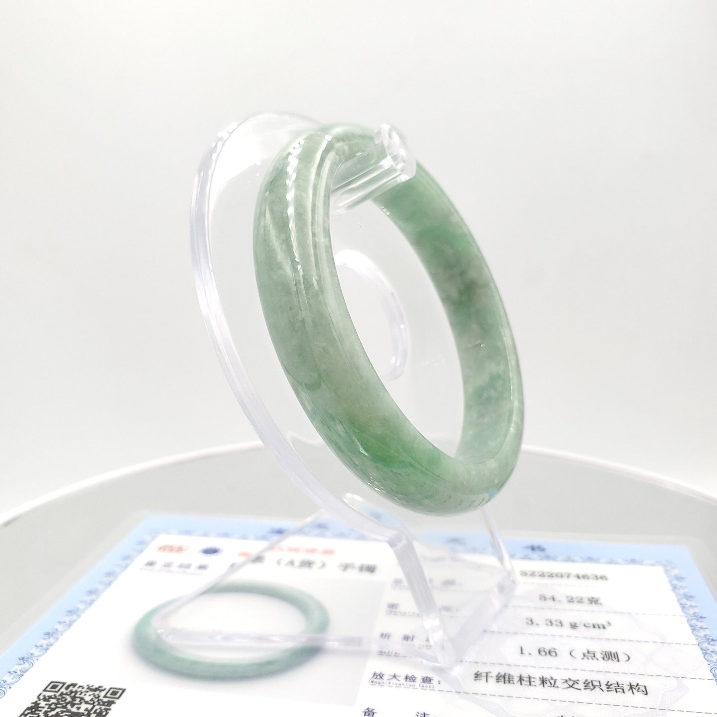 Yingmart 56mm Green Genuine Burmese Jade A Jaideite Jade Bangle, Vintage Jewelry, jade jewelry, Accessories, natural jade, gift for her