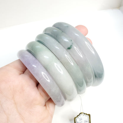 Yingmart RANDOM PICKED 51-62 mm Jaideite Jade Bangle, Vintage Jewelry, jade jewelry, Accessories, Natural Gemstone, Genuine Jade