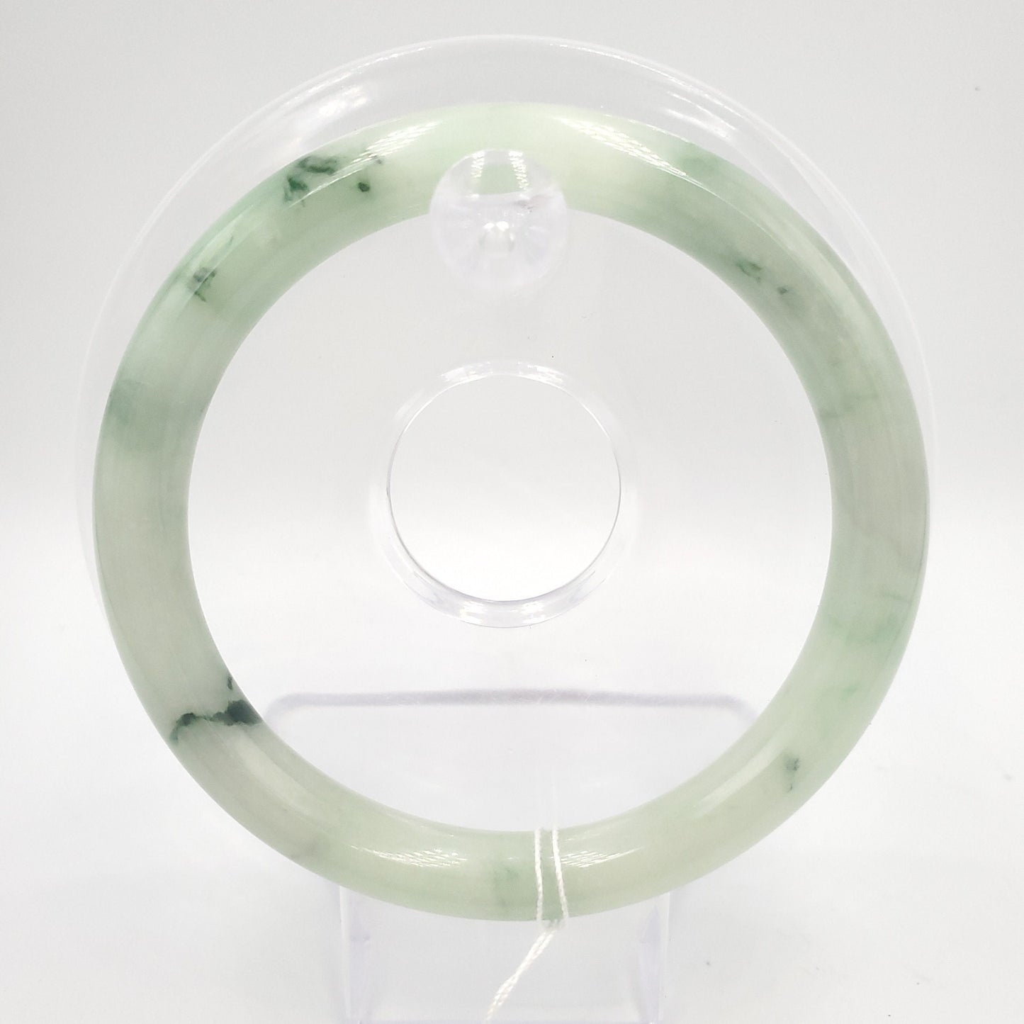 Yingmart 57mm natural green jadeite jade bangle bracelet, real gemstone, vintage jewelry, gift for her, accessories