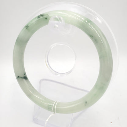 Yingmart 57mm natural green jadeite jade bangle bracelet, real gemstone, vintage jewelry, gift for her, accessories