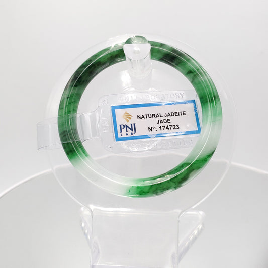 Yingmart 50mm PNJ174723 Certified Natural Light Green Jade Jadeite Bangle  Bracelets, Real Gemstone Bracelet, Vintage Jewelry