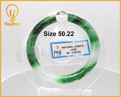 Yingmart 50mm PNJ174723 Certified Natural Light Green Jade Jadeite Bangle  Bracelets, Real Gemstone Bracelet, Vintage Jewelry