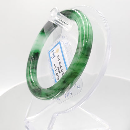 Yingmart 51mm PNJ174735 Certified Natural Light Green Jade Jadeite Bangle  Bracelets, Real Gemstone Bracelet, Vintage Jewelry