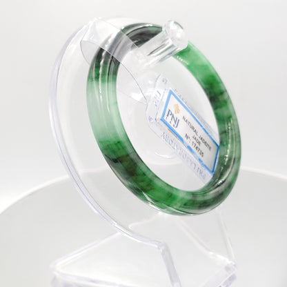 Yingmart 51mm PNJ174735 Certified Natural Light Green Jade Jadeite Bangle  Bracelets, Real Gemstone Bracelet, Vintage Jewelry