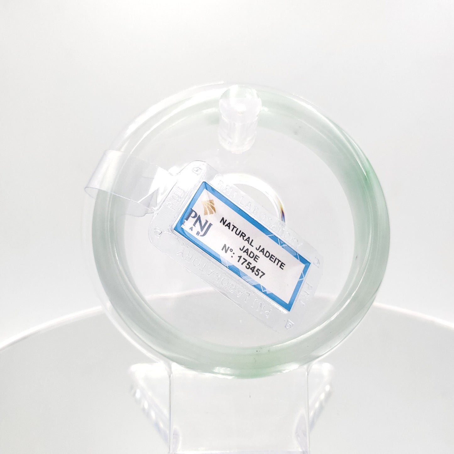 Yingmart 58mm Certified Natural Green White To Green. Grey White Jade Bangle Bracelet, Real Gemstone Bracelet,Vintage Jewelry