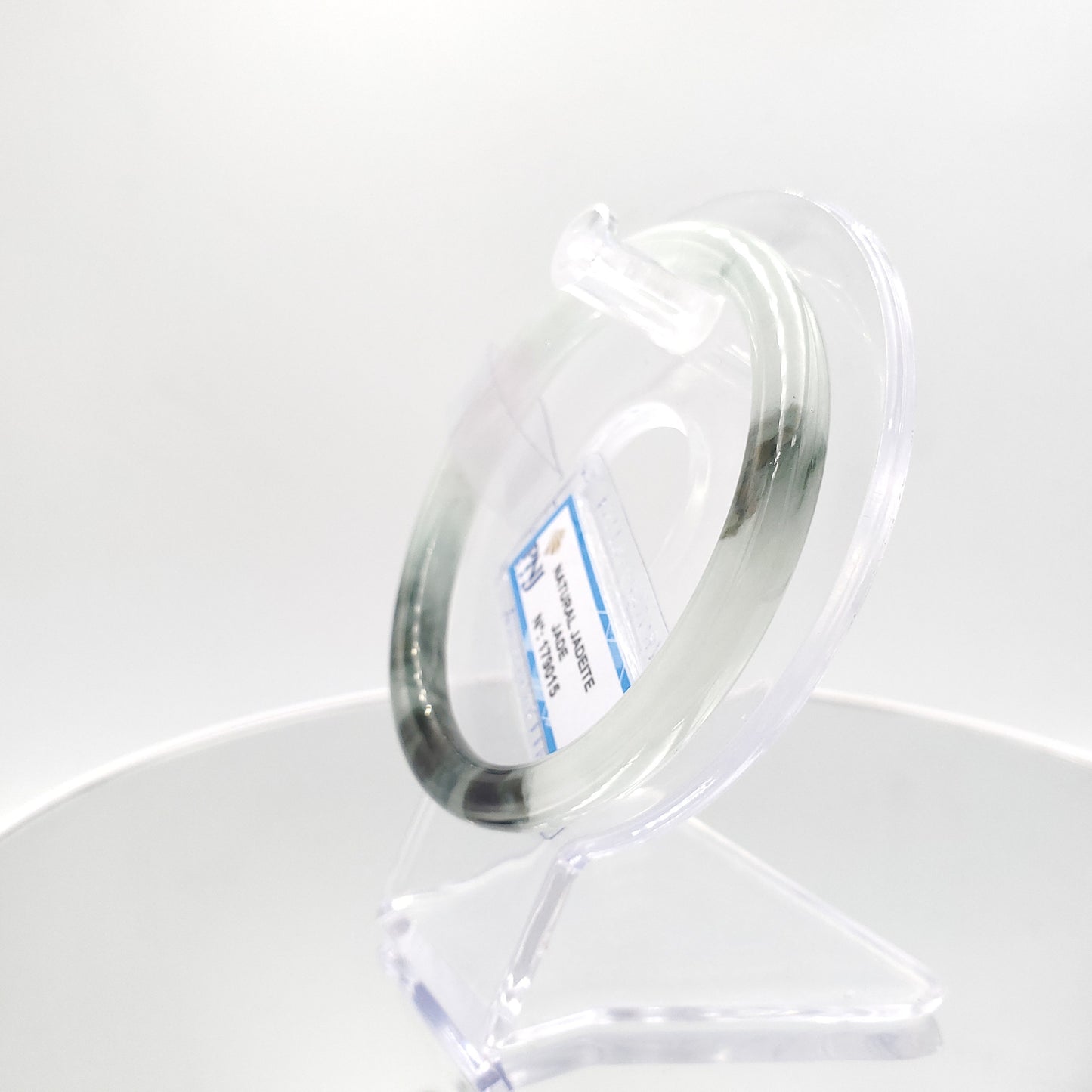 Yingmart 59mm Certified Natural grey green, purplish white, black brown spots jadeite jade bangle, Real Gemstone Bracelet,Vintage Jewelry