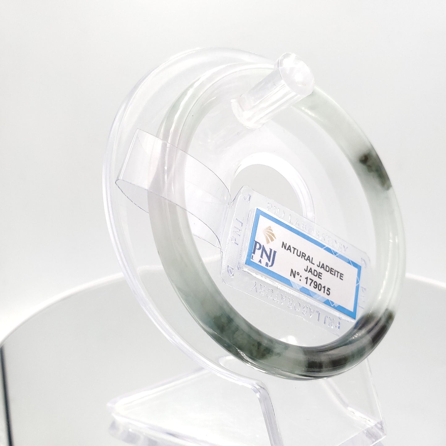 Yingmart 59mm Certified Natural grey green, purplish white, black brown spots jadeite jade bangle, Real Gemstone Bracelet,Vintage Jewelry