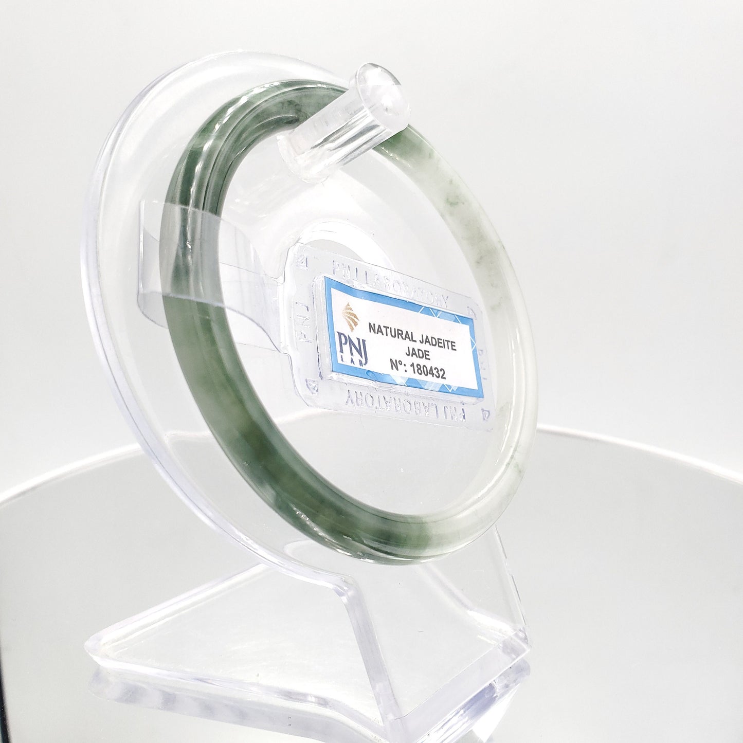 Yingmart 59mm PNJ180432 Certified Natural Dark Yellowish Green. GRey White jade bangle Bracelet,Real Gemstone Bracelet,Vintage Jewelry