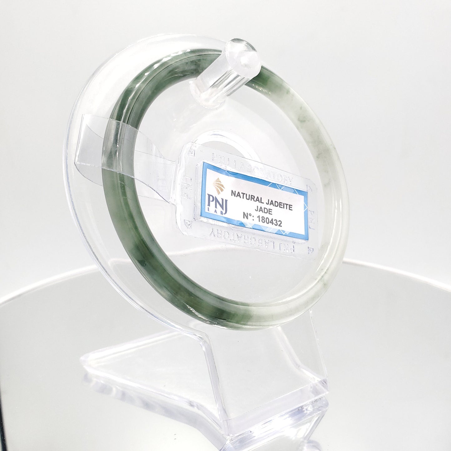 Yingmart 59mm PNJ180432 Certified Natural Dark Yellowish Green. GRey White jade bangle Bracelet,Real Gemstone Bracelet,Vintage Jewelry