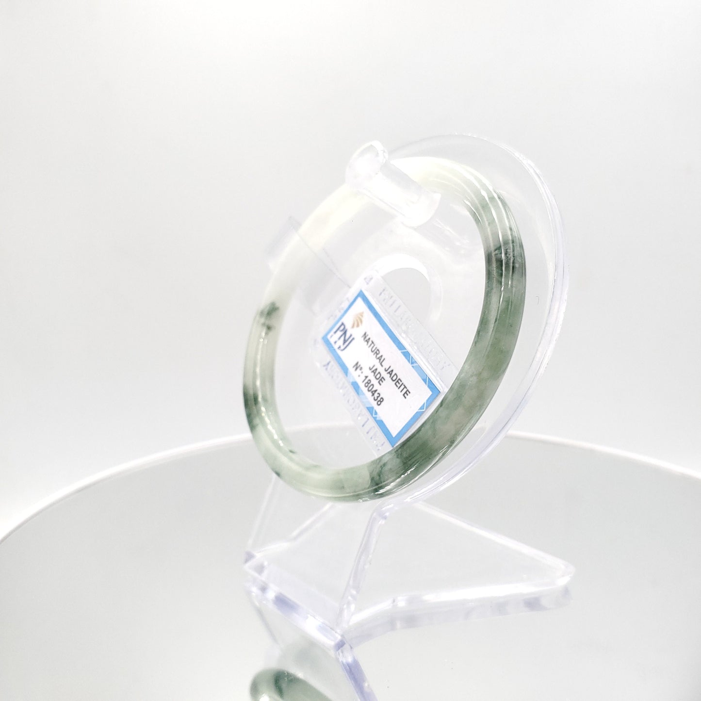 Yingmart 60mm PNJ180438 Certified Natural Yellowish greyish green, grey white jadeite jade bangle Bracelet, Real Gemstone Bracelet, Vintage