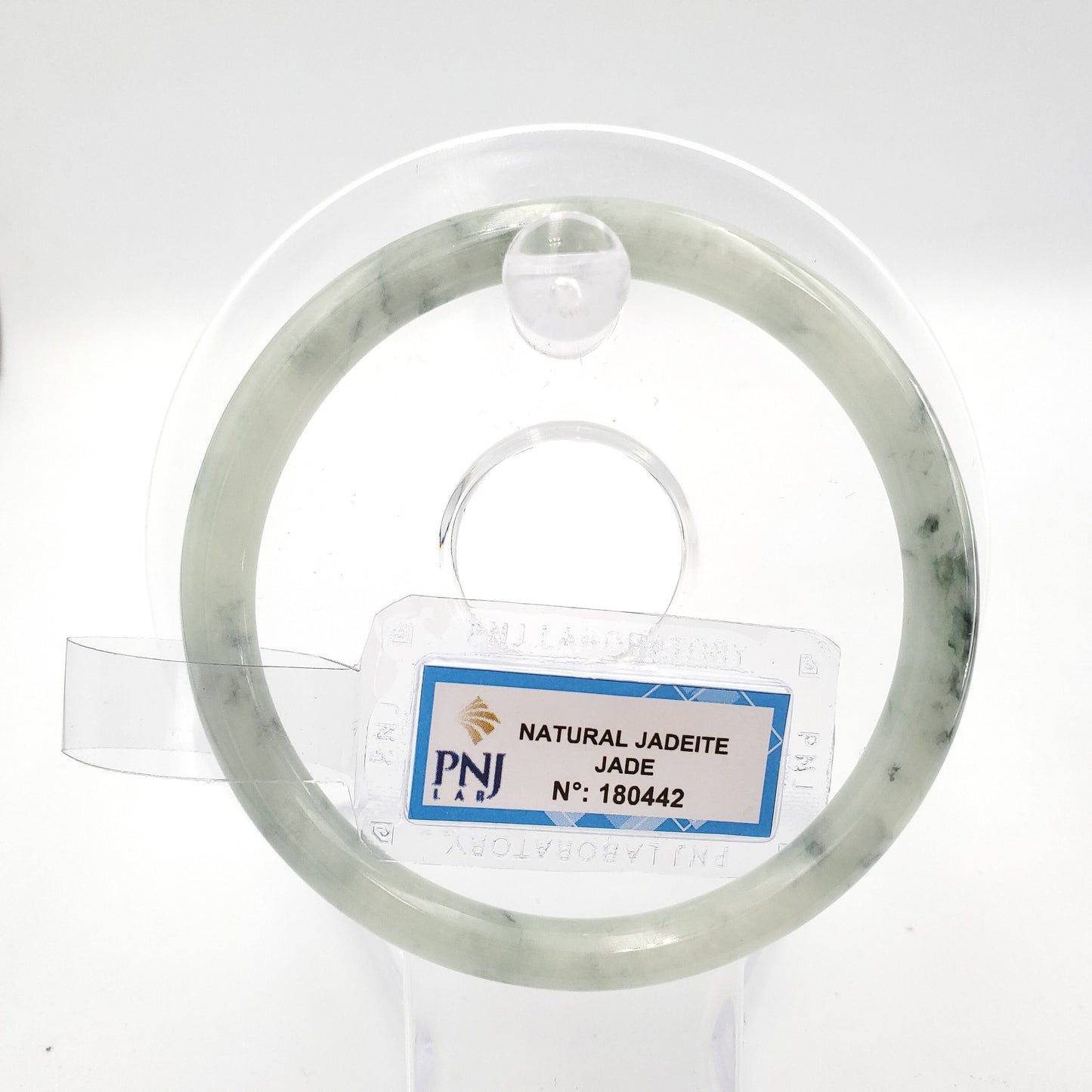 Yingmart 60mm PNJ180442 Certified Natural yellow Green White. Grey White. Black spots jadeite jade bangle, Real Gemstone Bracelet, Vintage