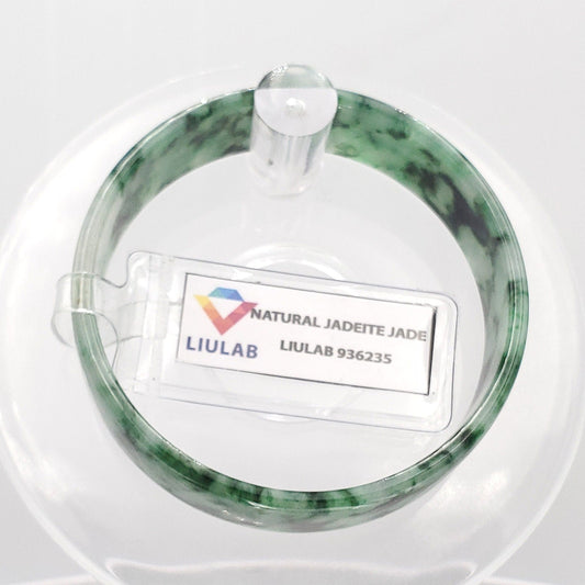 Yingmart 50mm Genuine Rare Green Floating Dark Green Floral Veins Burmese Jade A Bangle Bracelet,Vintage Jewelry,jade jewelry,Accessories