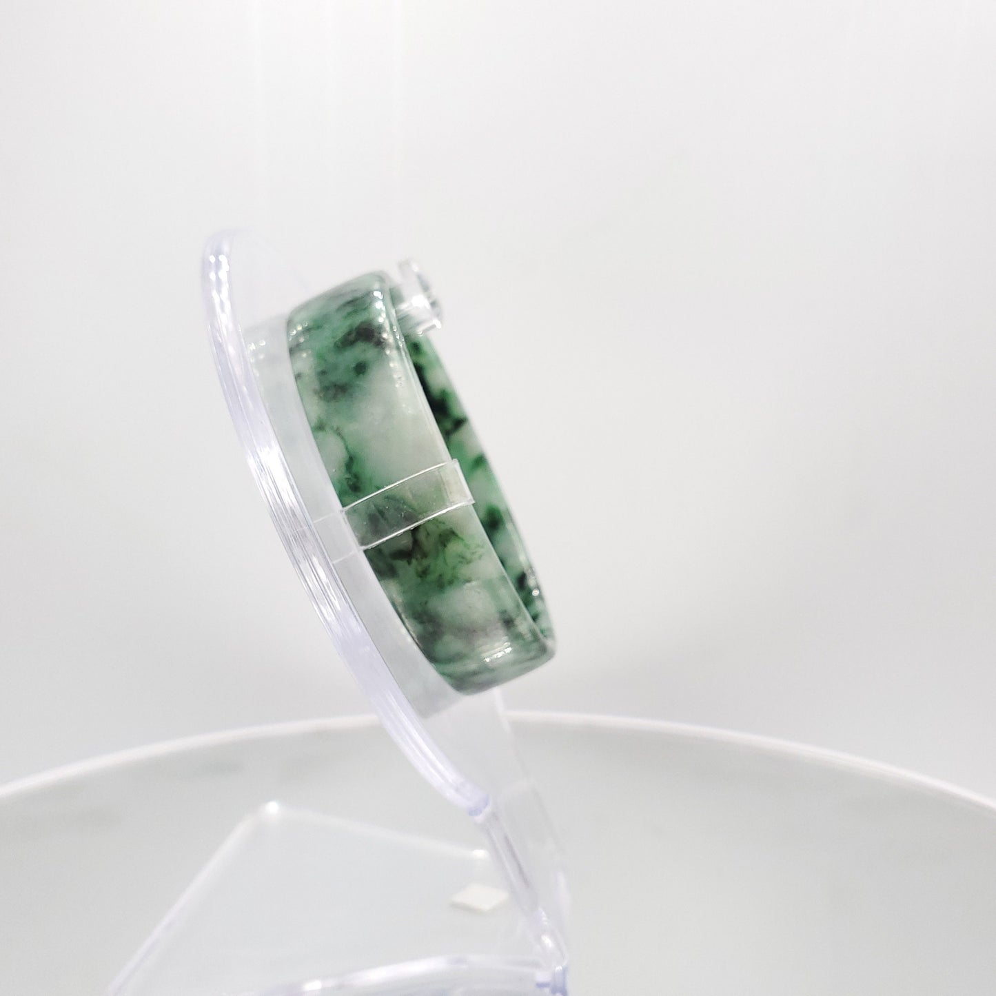 Yingmart 50mm Genuine Rare Green Floating Dark Green Floral Veins Burmese Jade A Bangle Bracelet,Vintage Jewelry,jade jewelry,Accessories