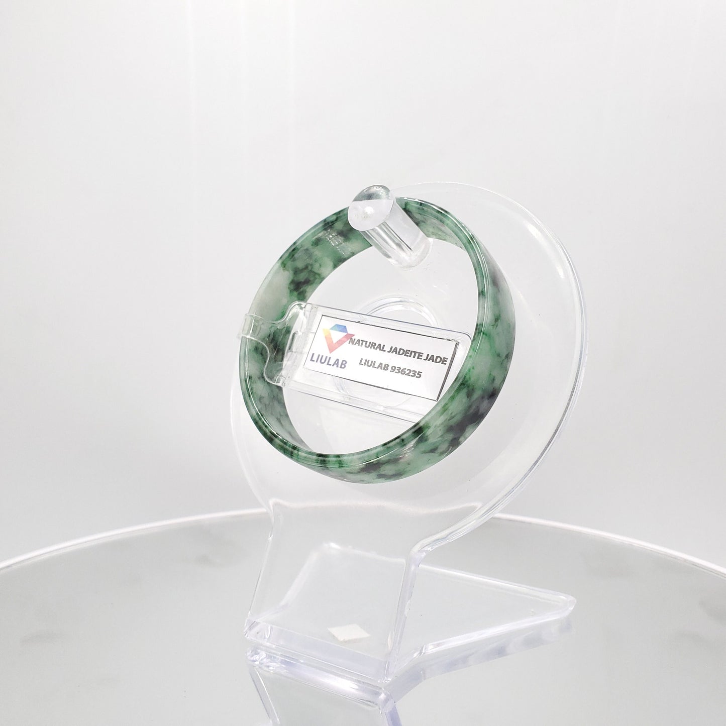 Yingmart 50mm Genuine Rare Green Floating Dark Green Floral Veins Burmese Jade A Bangle Bracelet,Vintage Jewelry,jade jewelry,Accessories