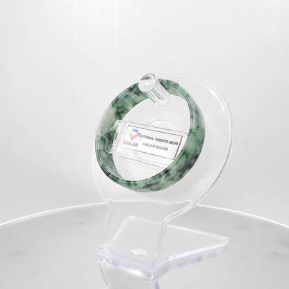 Yingmart 50mm Genuine Rare Green Floating Dark Green Floral Veins Burmese Jade A Bangle Bracelet,Vintage Jewelry,jade jewelry,Accessories