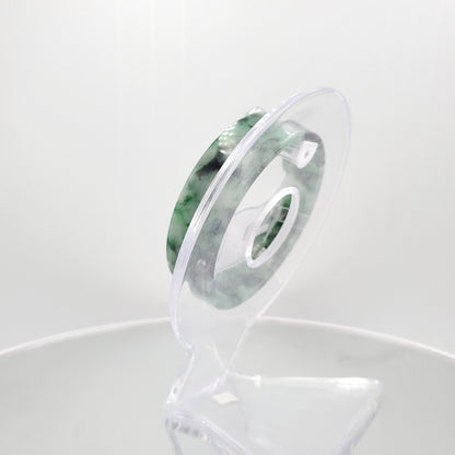 Yingmart 50mm Genuine Rare Green Floating Dark Green Floral Veins Burmese Jade A Bangle Bracelet,Vintage Jewelry,jade jewelry,Accessories