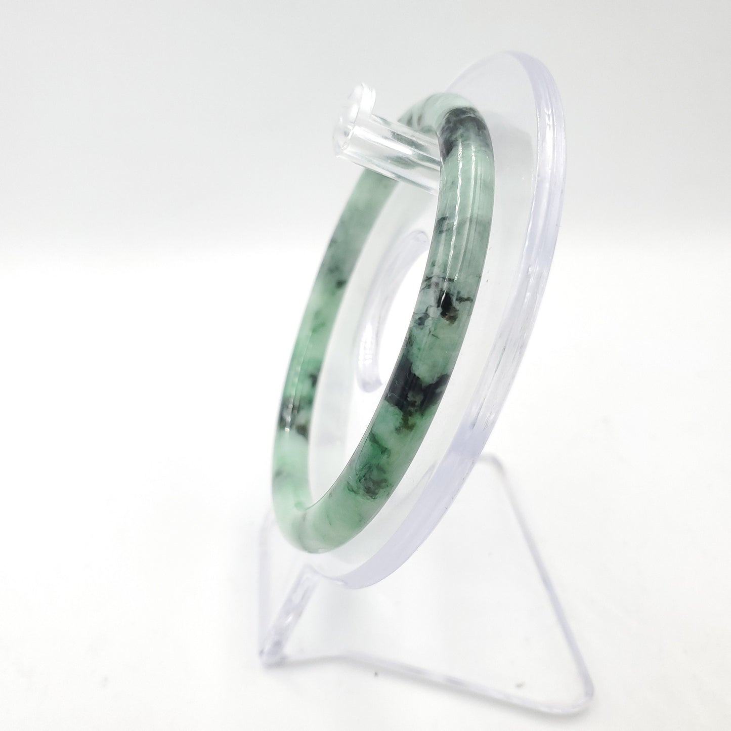 Yingmart 56mm SZ22067484 Certified Grade A Jade Light Green & Green, Natural Jadeite Bracelet, Vintage Jewelry, jade jewelry, Accessories