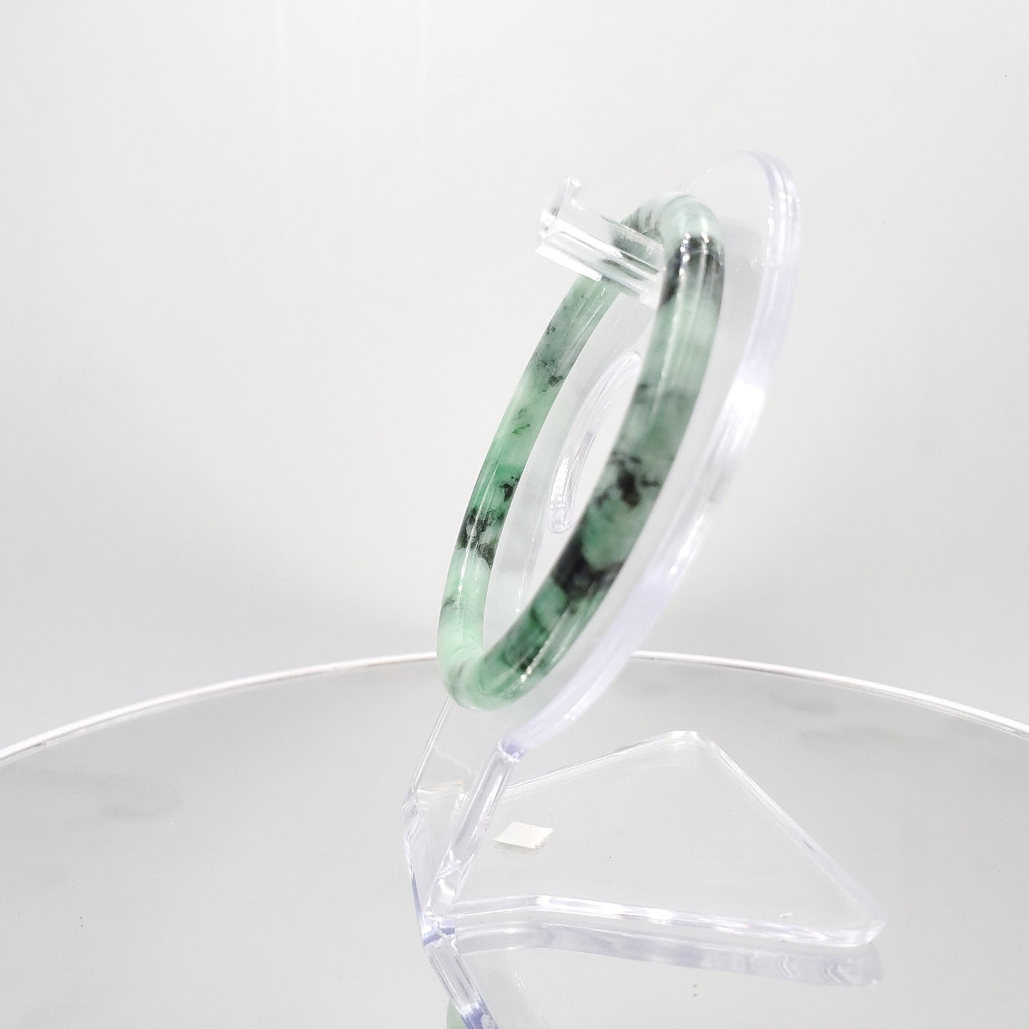 Yingmart 56mm SZ22067484 Certified Grade A Jade Light Green & Green, Natural Jadeite Bracelet, Vintage Jewelry, jade jewelry, Accessories