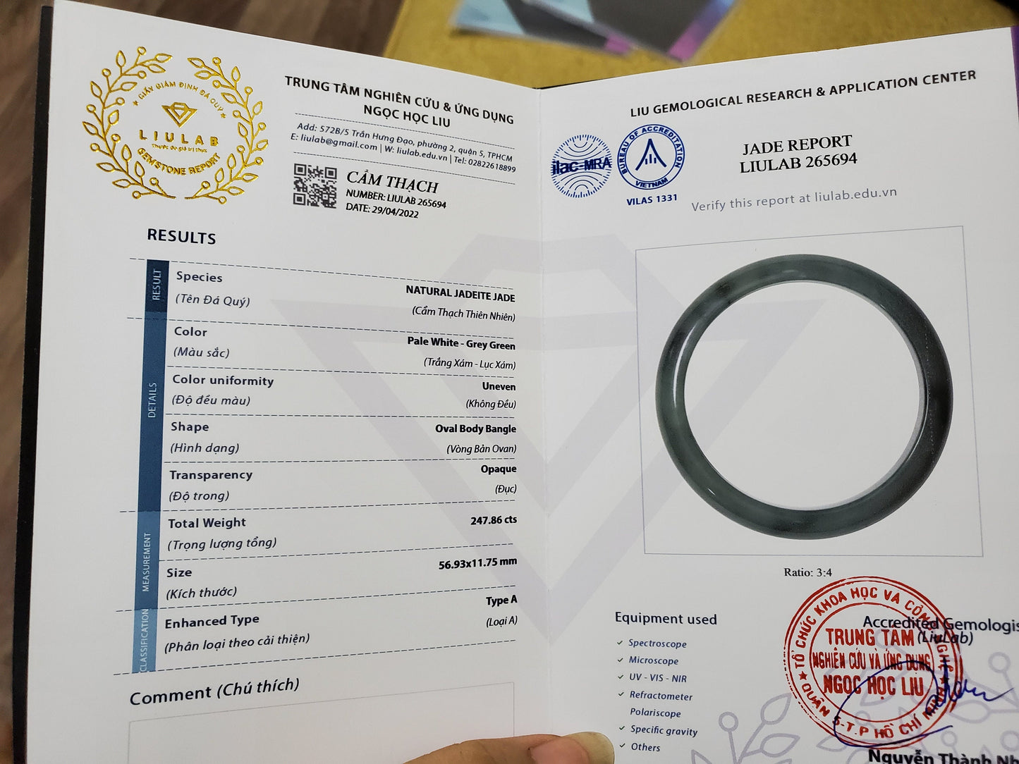 Yingmart 56mm Genuine BurmeseBluish Green And Deep Bluish Green Jadeite Jade Bangle Bracelet , Vintage Jewelry, jade jewelry, Accessories