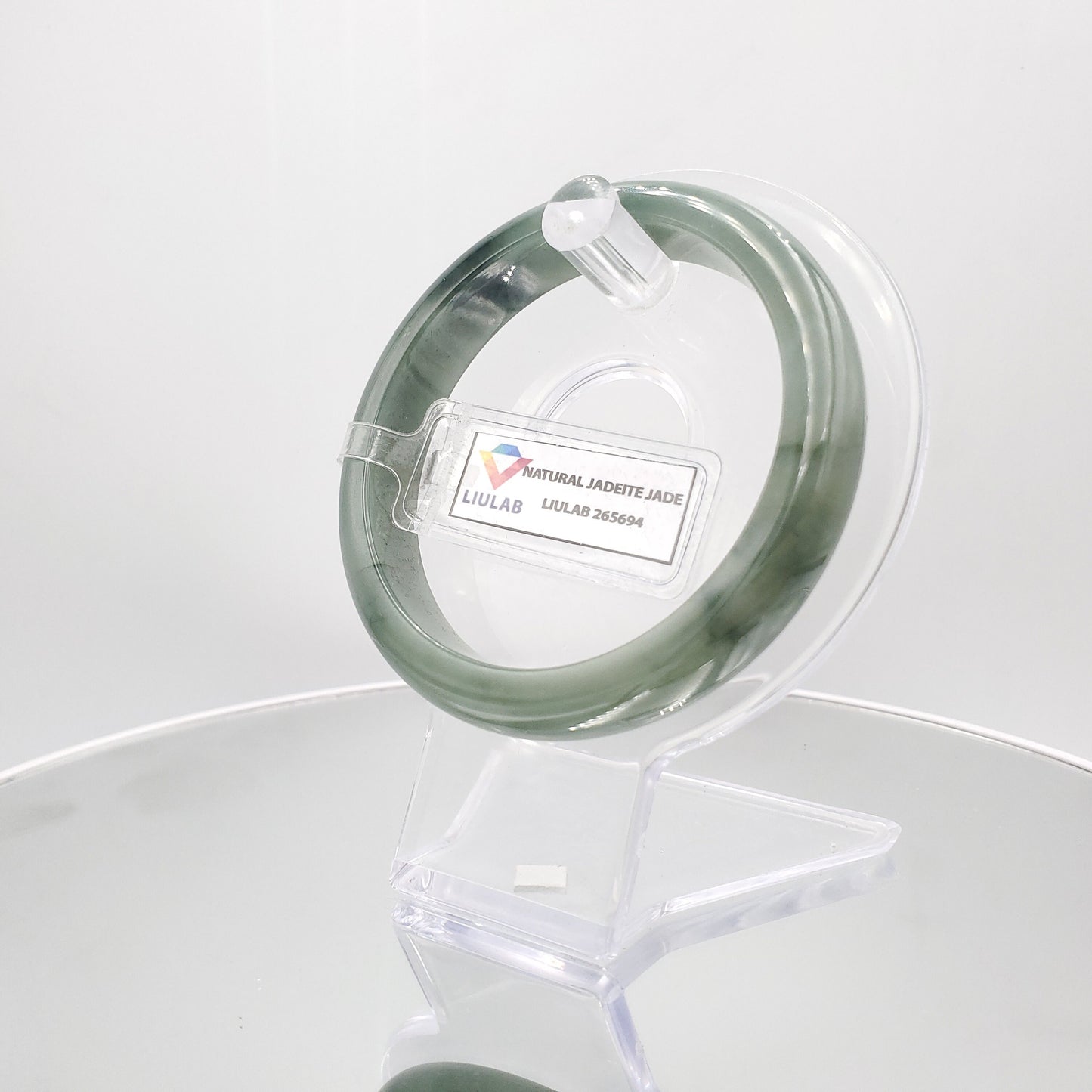 Yingmart 56mm Genuine BurmeseBluish Green And Deep Bluish Green Jadeite Jade Bangle Bracelet , Vintage Jewelry, jade jewelry, Accessories