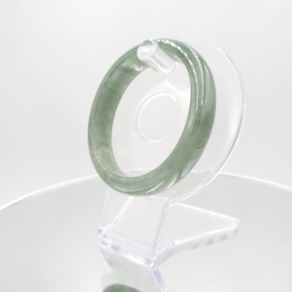 Yingmart 56.2mm SZ22074632 Semi-translucent Green Genuine Burmese Jade A Jaideite Jade Bangle, Vintage Jewelry, jade jewelry, Accessories