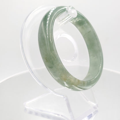 Yingmart 56.2mm SZ22074632 Semi-translucent Green Genuine Burmese Jade A Jaideite Jade Bangle, Vintage Jewelry, jade jewelry, Accessories
