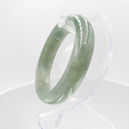 Yingmart 56.2mm SZ22074632 Semi-translucent Green Genuine Burmese Jade A Jaideite Jade Bangle, Vintage Jewelry, jade jewelry, Accessories