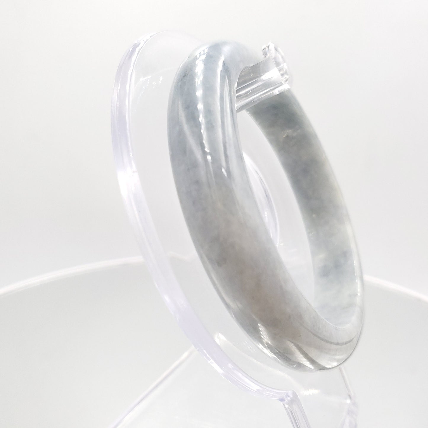 Yingmart 56mm  Light Purple Blue Shade Genuine Burmese Jade A Jaideite Jade Bangle, Vintage Jewelry, jade jewelry, Accessories