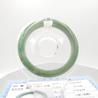 Yingmart 53mm SZ22074634 Vintage Green Genuine Burmese Jade A Jaideite Jade Bangle, Vintage Jewelry, jade jewelry, Accessories