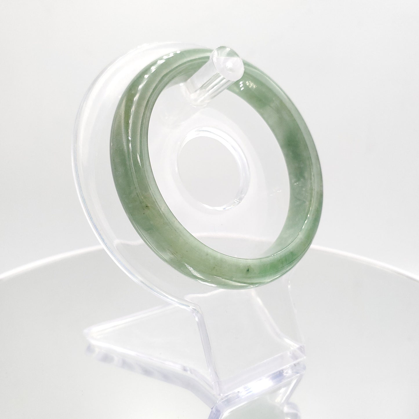 Yingmart 53mm SZ22074634 Vintage Green Genuine Burmese Jade A Jaideite Jade Bangle, Vintage Jewelry, jade jewelry, Accessories