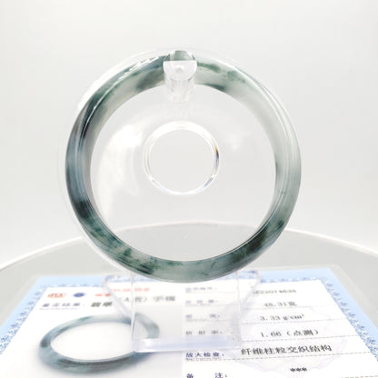 Yingmart 59mm  SZ22074635 VIP Deep Blue Veins Genuine Burmese Jade A Jaideite Jade Bangle, Vintage Jewelry, jade jewelry, Accessories