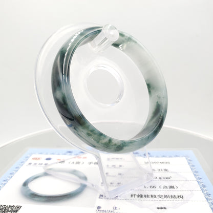 Yingmart 59mm  SZ22074635 VIP Deep Blue Veins Genuine Burmese Jade A Jaideite Jade Bangle, Vintage Jewelry, jade jewelry, Accessories