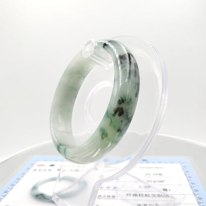 Yingmart 51mm SZ22074637 Green Veins Genuine Burmese Jade A Jaideite Jade Bangle, Vintage Jewelry, jade jewelry, Accessories, natural jade