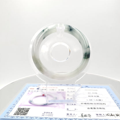 Yingmart 53mm SZ22076290 Blue Veins Genuine Burmese Jade A Jaideite Jade Bangle, Vintage Jewelry, jade jewelry, Accessories, natural jade