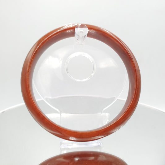 Yingmart 77mm Orange & Red Jadeite Jade Bangle Bracelet, Real Gemstone Bracelet, Vintage Jewelry, Gift for her, Accessories