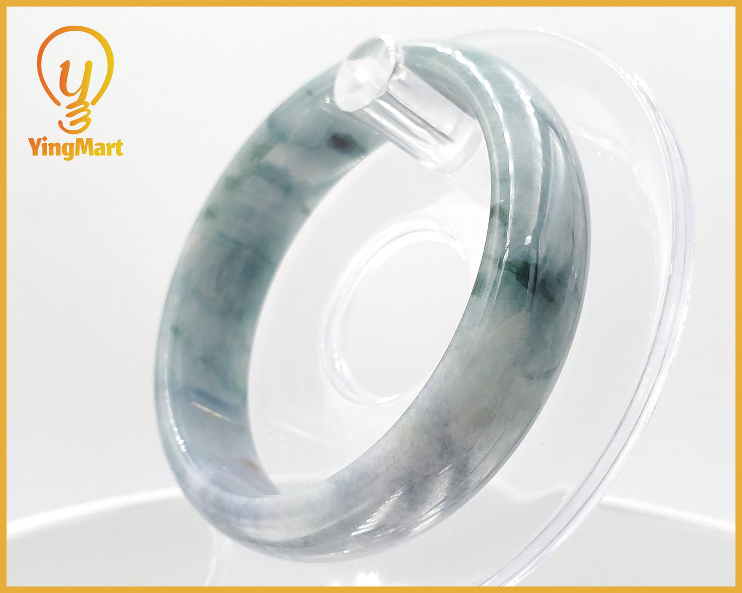 Yingmart 53mm SZ22074631 Blue Green Genuine Burmese Jade A Jaideite Jade Bangle, Vintage Jewelry, jade jewelry, Accessories