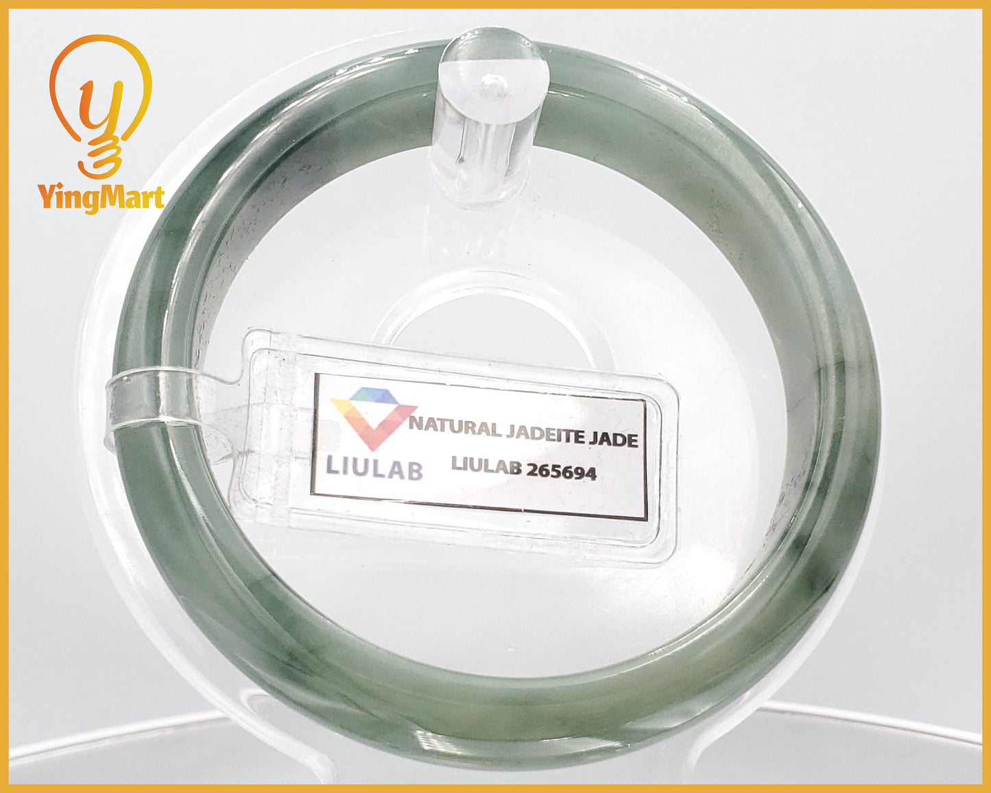 Yingmart 56mm Genuine BurmeseBluish Green And Deep Bluish Green Jadeite Jade Bangle Bracelet , Vintage Jewelry, jade jewelry, Accessories