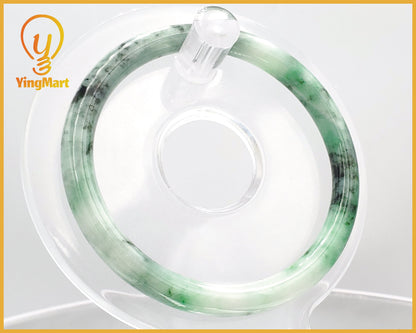 Yingmart 55mm SZ22067486 Certified Grade A Jade Light Green & Green, Natural Jadeite Bracelet, Vintage Jewelry, jade jewelry, Accessories