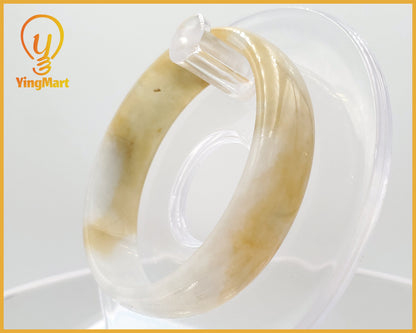 Yingmart 49mm Certified Grade A Jade color white to yellow  Jadeite Jade bangle bracelet,jade jewelry, Real Gemstone, Accessories