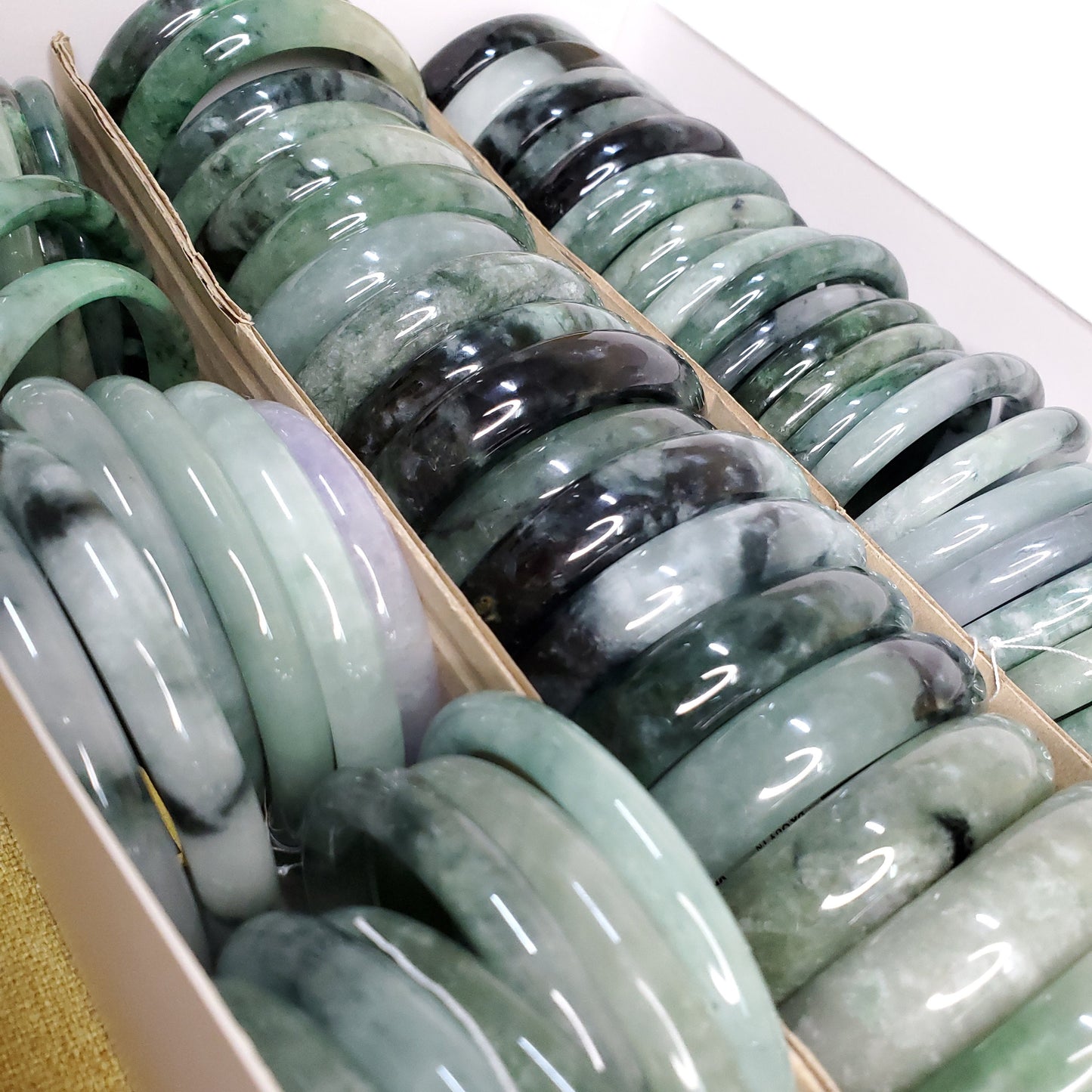 Yingmart RANDOM PICKED 51-62 mm Jaideite Jade Bangle, Vintage Jewelry, jade jewelry, Accessories, Natural Gemstone, Genuine Jade