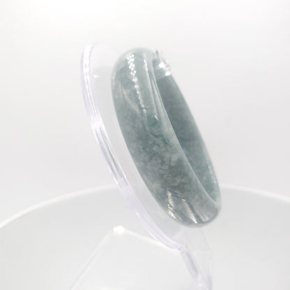 Yingmart 55mm Genuine Dark Blue Floating White Spot Guatamela Jade A Jadeite Jade Bangle, Burmese Myanmar Gemstones,Real Gemstone Bracelet