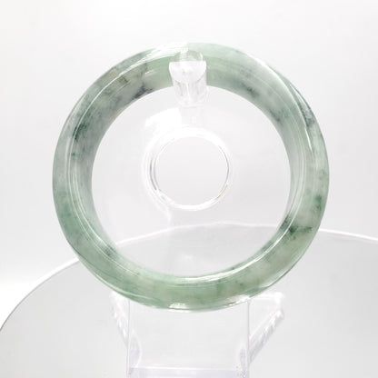 Yingmart 57mm Genuine Floating Apple Green Jade A Jadeite Bangle,  Burmese Myanmar Gemstones, Real Gemstone Bracelet, Vintage Jewelry