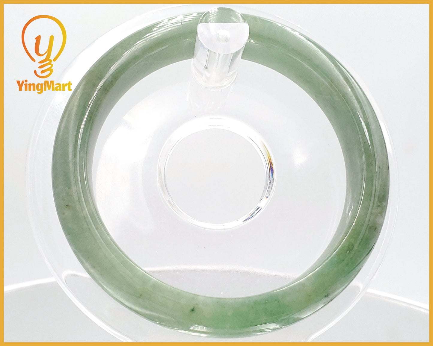 Yingmart 53mm SZ22074634 Vintage Green Genuine Burmese Jade A Jaideite Jade Bangle, Vintage Jewelry, jade jewelry, Accessories