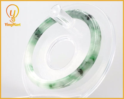 Yingmart 54mm Certified Grade A Jade Light Green & Green, Natural Jadeite Bracelet, Vintage Jewelry, jade jewelry, Accessories
