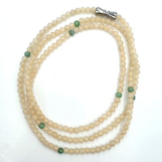 Yingmart icy lemon yellow mix green bead burmese type a jadeite jade strain necklace or bracelet,real gemstone, vintage jewelry,accessories