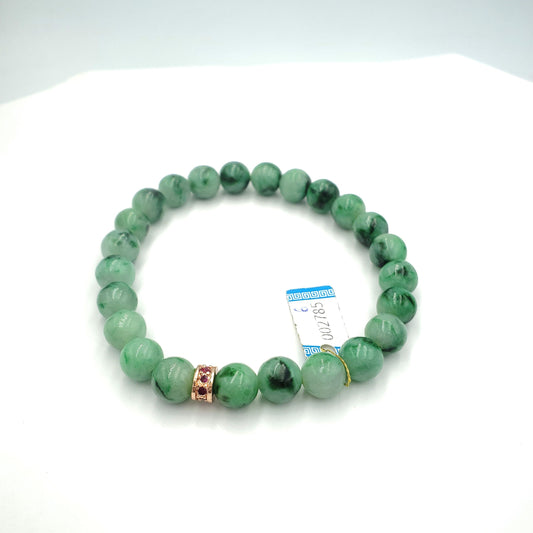 Yingmart Fabulous Apple Green Floating Deep Green Veins Genuine Burmese Type A Jadeite Jade Bracelet, Vintage Jewelry,Accessories