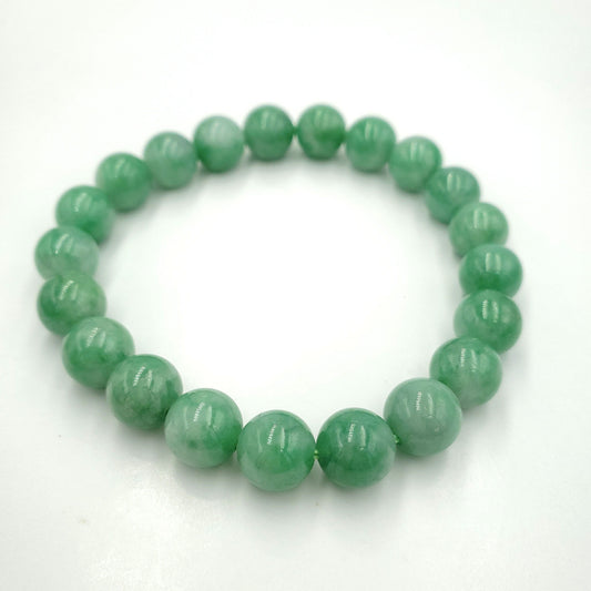Yingmart SZ22074526 Apple Green Burmese Type A Jadeite Jade Bracelet , Vintage Jewelry,Accessories,Real Gemstone, Gift for her