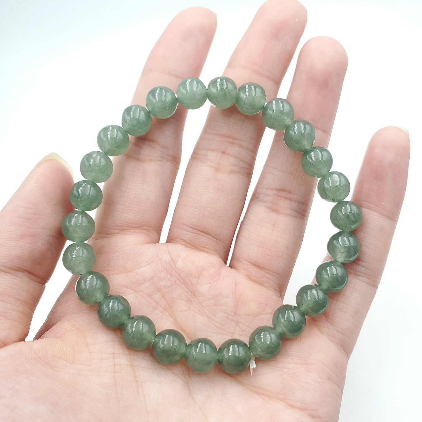 Yingmart Icy BRJG04 Transparent Light Green Burmese Authentic Genuine Natural Jadeite Jade Bracelet 7.5mm, Vintage Jewelry, natural jade