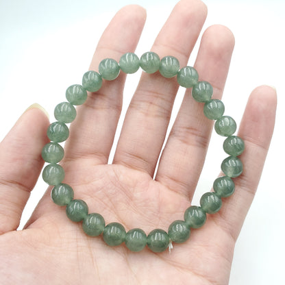 Yingmart Icy BRJG04 Transparent Light Green Burmese Authentic Genuine Natural Jadeite Jade Bracelet 7.5mm, Vintage Jewelry, natural jade